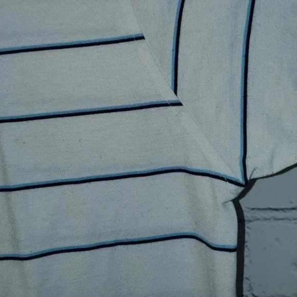 FootJoy FJ Golf Blue Striped Short Sleeve Polo Shirt Men's sz Large with Logo. - Picture 11 of 15